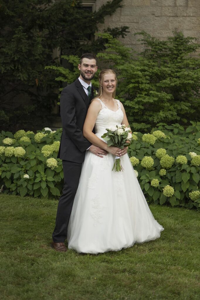 Traditional wedding portrait.