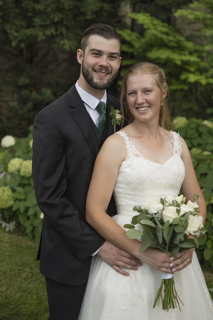 Close-up wedding portrait.